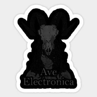 ASCii Savage Girl - Ave Electronica (White) Sticker